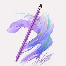 1pc 2-In-1 Stylus Pen - Premium Aluminum Alloy Body, Soft Fiber & Rubber Tip, High-Precision Anti-Scratch Capacitive Pen Compatible With IPad (Mini/Pro/Air), Android Smartphones/Tablets, Galaxy, IOS/Android Smartphones And Tablets