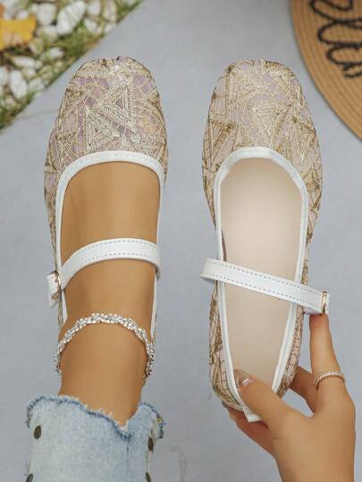 Plus Size 36-43 Women's Lightweight Flat Slip-On Shoes, New Spring/Autumn Fashion Square Toe Flat Shoes, Comfortable Casual Loafers