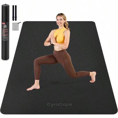 Extra Large Yoga Mat 72x48 Or 78x57 1/41/2 Thick Mat For Women Men TPE Non-Slip Pilates Mat For Home Gym Yoga Stretching Meditation