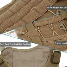 Tactical Dog Harness Large Pet Harness No-Pull Service Vest Adjustable Dog Vest Training Hunting Walking - 軍綠色 - 查看 4