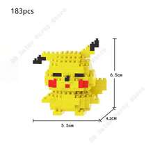 Pokemon Building Blocks Set Pikachu Bricks Block Assembling Micro Anime Charizard Model Building Craft Gift