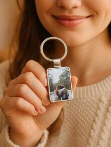 Llavero con foto personalizada, regalo con foto personalizada para mejor amigo/pareja, llavero de aniversario como recuerdo - Multicolor - Ver 4