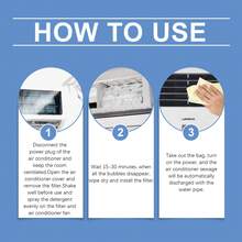 JUE FISH 60ml Air Conditioner Cleaner Spray - No Disassembly Needed, Foaming Formula Removes Stubborn Dirt & Odor, Cleans Mold & Mildew, For Home Wall-Mounted AC, Easy Spray & Rinse,Kitchen,Bathroom,Home,Room,Quick Ship Items,Free Shipping - Blue - View 5