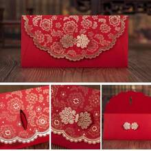 6/12个传统红包，优雅红包礼袋，易撕封口，纸质材质，适用于新年、婚礼、生日、礼品卡等场合。 - 彩色 - 查看 2