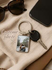 Llavero con foto personalizada, regalo con foto personalizada para mejor amigo/pareja, llavero de aniversario como recuerdo - Multicolor - Ver 7