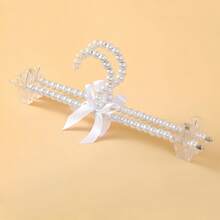 2pcs/Set Cute Ribbon Pearl Dress Hanger With Elegant Bow Decor, Perfect For JK Uniform Shorts Dresses Skirts Clothing Storage Organization Display, Exquisite Small Item Closet Prop - Multicolor - View 14