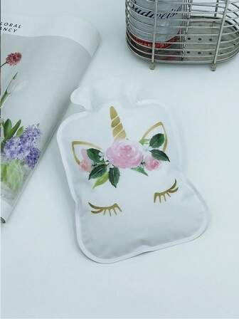 1pc Cute Cartoon Thickened Water Injection Hot Water Bottle Plush Hand Warmer, Warm For Winter