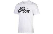 Nike Sportswear Just Do It Retro American Style Letter Breathable Print Crew Neck Short Sleeve T-Shirt, White - 薄荷綠 - 查看 3