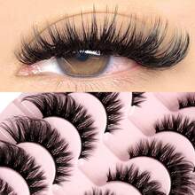 10 Pairs Of Cat Eye False Eyelashes Grafted False Eyelashes Make Your Eyes Bright And Reusable Suitable For All Eye Shapes - Lông mi  mắt mèo - Xem 7