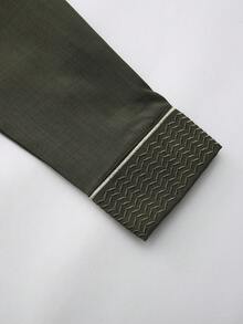 斋月男士长袍，长袖刺绣立领设计，橄榄绿卡夫坦长袍，阿拉伯男士时尚服装，适合作为斋月礼物、节日和正式场合穿着。 - 橄欖綠 - 查看 7