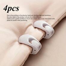 4/12Pcs Bed Sheet & Comforter Grippers - Heavy-Duty Shell Clip Hold, Non-Slip Bedspread Fasteners Suitable For Thick Mattresses, ABS Bed Sheet Clips For Home & Hotel Use - Multicolor - View 12