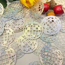 100pcs Glitter Disco Ball Tabletop Confetti, Disco Theme Party Confetti, Suitable For Bachelorette Party Tabletop Centerpiece Decor, 70s 80s Hippie Birthday Party Supplies