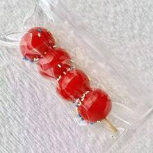 逼真糖苹果造型挤压玩具，怀旧柔软耐嚼减压玩具，圣诞节、复活节、开学季小礼物 - 彩色 - 查看 3