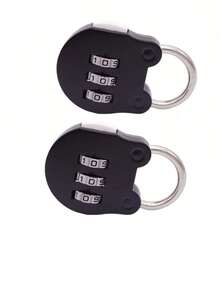 Two Pieces. Mini Combination Padlock. Portable Travel Safety Lock. Recoverable 3-Digit Password - Gym Locker. Toolbox. No Battery Is Needed. A Three-Digit Padlock. Travel Lock. Suitable For Carrying Suitcases. Luggage. Backpack. A Locker. Piggy Bank. Wardrobe. Schoolbag. Schoolbag. Stationery. Door. - Multicolor - View 14