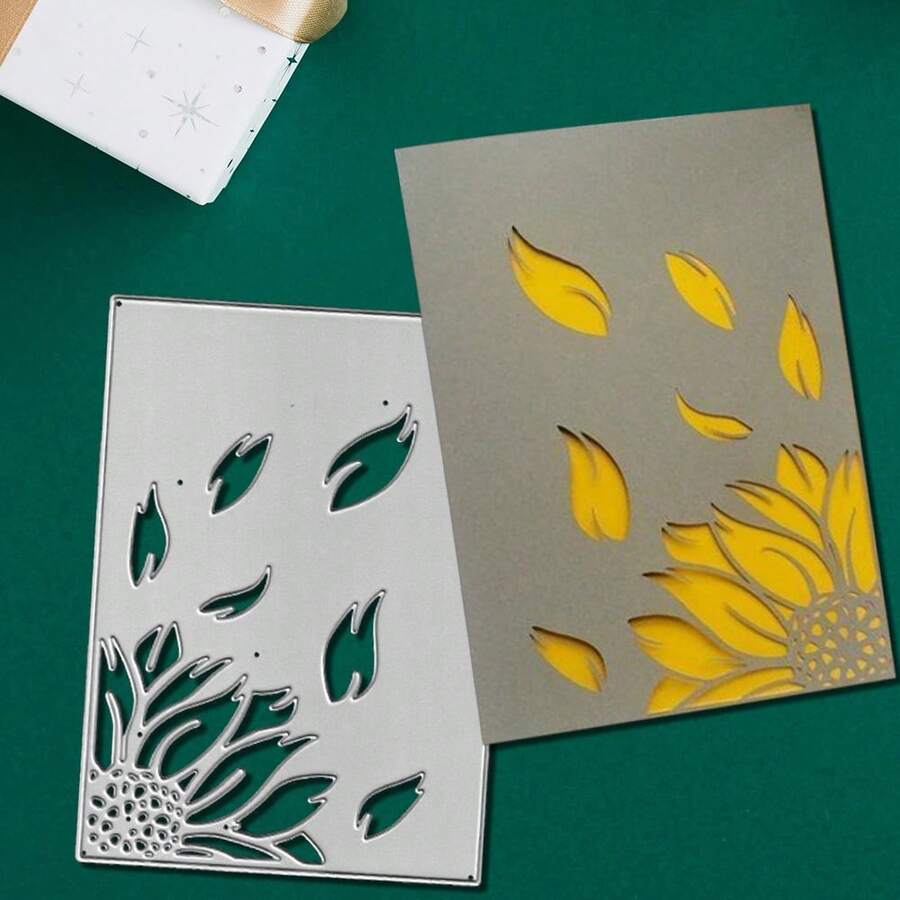 Khuôn cắt kim loại hình hoa sáng tạo, khuôn dập nổi và làm album ảnh DIY, dụng cụ làm thiệp chúc mừng, đồ thủ công cắt giấy, khuôn cắt mẫu làm thiệp quà tặng. - Bạc - Xem 1