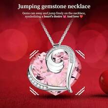 Rosa rosa real preservada con collar para  flores de rosa regalos de cumpleaños para mujeres su mamá esposa novia abuela día más dulce Navidad aniversario romántico rosa - como en la foto - Ver 4