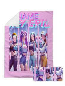 Manta de flanela rosa e azul para menina (1 peça), personalizada, ideal para o Dia dos Namorados, casais ou Ano Novo. Manta decorativa para sofá, sala de estar, quarto e decoração de casa. Super grossa e macia, perfeita para todas as estações. Ideal para presentear amigos e familiares com imagens de família e amigos. - Multicolorido - Ver 14