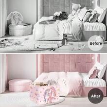 Clastyle 45L Cesta Ropa Sucia Animales Dinosaurios Hs Verde Lindo Cestos Almacenaje Juguetes s Plegable Redonda de Dormitorio 36x45 cm