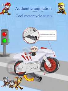 Spin Master Moto Pups Motorcycles, Pull Back Motor And Characters Figure - Rubble - View 6