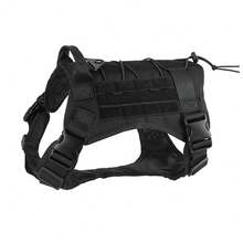 Tactical Dog Harness Large Pet Harness No-Pull Service Vest Adjustable Dog Vest Training Hunting Walking - 軍綠色 - 查看 5