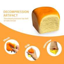 1pc Super Slow Rising Hawaiian Bread, Slow Rebound Soft & Sticky, Perfect Gift For Birthday, Christmas, Halloween (Handmade Product, May Have Minor Imperfections Which Are Normal, Please Do Not Purchase If You Are Particular)