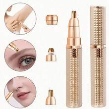 女士三合一电动剃须刀/修剪器，集脱毛、修眉、全身毛发修剪于一体，USB充电，适用于面部、眉毛、鼻毛、腋下等部位，是送给女性的绝佳礼物。 - 彩色 - 查看 9