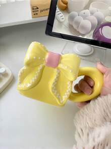 Dreamy Pearl Butterfly Ceramic Mug, Cute Style Coffee Cup, High-Quality Afternoon Tea Gift, Milk Tea Cup, Water Cup, Breakfast Cup, Back To School Ceramic Mug - Multicolor - View 9