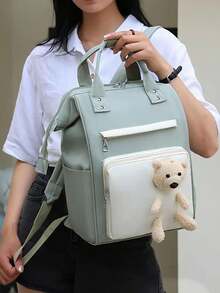 多功能大容量手提包，适合妈妈们使用，可用于医院、购物、海滩、旅行等场合，包含奶瓶袋，是妈妈和宝宝外出必备的单品。 - 綠色 - 查看 1