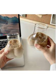 1-Piece Creative Personalized Style Transparent Hip-Shaped 450ml Glass Cup Borosilicate Glass Material Heat-Resistant Shatter-Proof Easy To Clean Bar Mixing/Restaurant Serving/Living Room Drinking/Bedroom Relaxation Internet-Famous Novelty Drink Cup Valentine's Day Mother's Day Father's Day Creative Gift Glassware - Multicolor - View 8