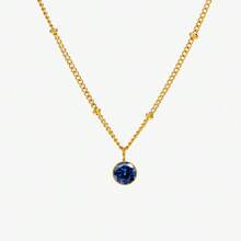 1 Pc 12 - Month Birthstone Pendant Necklace, Dainty Versatile Stylish Sleek Delicate Modern Classic Personalized Bold Accessory, Light Luxury, Fashionable, Suitable For Daily Wear, Work, Party, Wedding, Vacation, Music Festival, Dinner - 2月暗紅色 - 查看 9