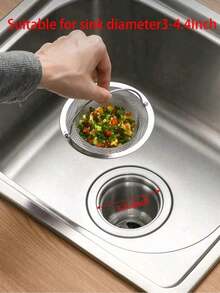1/3 piezas Colador de acero inoxidable para fregadero de cocina, recolector de residuos de alimentos que se ajusta a la mayoría de los desagües de fregadero, filtro de cesta de fregadero de cocina, decoración de cocina, utensilios de cocina, desagüe de baño, tapón de desagüe - Multicolor - Ver 5