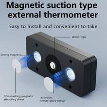 SHYFISH [Alarma inteligente] Termómetro para acuario, recordatorio de alta y baja temperatura, pantalla dual en Celsius y Fahrenheit, apariencia hermosa, instalación sencilla y precisa, resistencia a largo plazo, esencial para la cría de peces - Negro - Ver 7