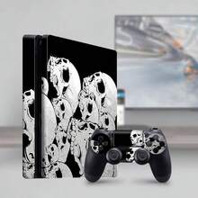 1 Set Slim Game Console Printed Skin Sticker, Waterproof Scratch-Resistant Protective Decal
