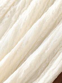 Young Girl' Apricot Strawberry Ruffle Trim Sleeveless Jumpsuit, Casual Vacation Style, Summer - Apricot - View 8