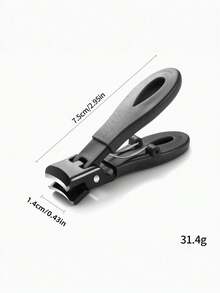 一套嵌入式指甲护理套装，配备宽口指甲剪 - 重型斜刃剪，适用于厚指甲和老年人，专业不锈钢工具