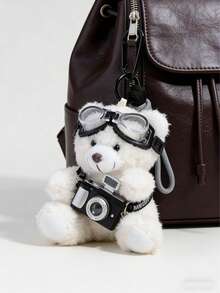 Cute Plush Teddy Bear Keychain Bag Charm Pendant Gift For Friends Valentine's Day Suitable For Ages 14+ Purse Charm Keyring