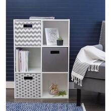 YQQ DII Cajón de Almacenamiento de Tela Plegable con Lados Duros para organización del hogar y la Oficina Sólido Gris Pequeño 11190 - gris - Ver 6