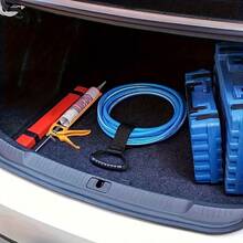 Multifunctional Nylon Storage Strap With Handle For Garage, Workshop And Home Organization, Durable Hook And Loop Fastener Keeps Hoses, Extension Cords, Cables, Power Strips And Accessories Neatly, Ideal For Boat, RV, Car, Studio, Shed Storage, Wall Mount Or Vehicle Mount, Space-Saving, Heavy-Duty, Easy Install, Clutter Control, Quick-Access Neat Portable Versatile Everyday Use - Black - View 2