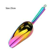 Pinzas para hielo Rascador de hielo acero inoxidable Candy Bar Buffet comercial Scoops Home Ice Scooper Pala Alimento Harina Tongs - Un color - Ver 3