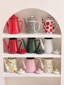 1 قطعة إبريق قهوة ضيق الفوهة بلون أحادي وبنقشات، مناسب للموقد والمدفأة في جميع المواسم، لتحضير القهوة وغلي الماء وصنع الشاي، هدية مثالية لعيد الميلاد والهالوين وعيد الشكر وغيرها من المناسبات