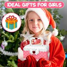 56 PCS Kids Makeup Kit For Girls, Toybundles, Washable Real Makeup Set, Kids Makeup, Kids Jewelry Toys For Girls, Dress-Up Jewelry Set, Princess Jewelry Christmas Birthday Gifts For Girls Ages 3 4 5 6 7 8 9 10 11 12, Kids Toys - 粉色 - 查看 10