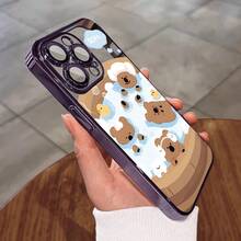 Funda para teléfono compatible con iPhone 17 Air/16e/15/14/13/12/11, Pro, Pro Max, Plus, exquisita artesanía de electrochapado, viene con película para lente para protección contra arañazos y polvo, panel trasero transparente de alta definición - Morado oscuro - Ver 8