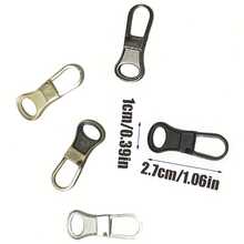 4/8/10pcs Metal Detachable Zipper Pulls Replacement Zipper Heads, Universal Zipper Sliders For Bag, Clothing Repair - Multicolor - View 12