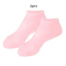 1/2只装弹性硅胶保湿袜，足部保湿防干裂硅胶袜，套穿式足部护理硅胶袜（2只为1双） - 彩色 - 查看 12