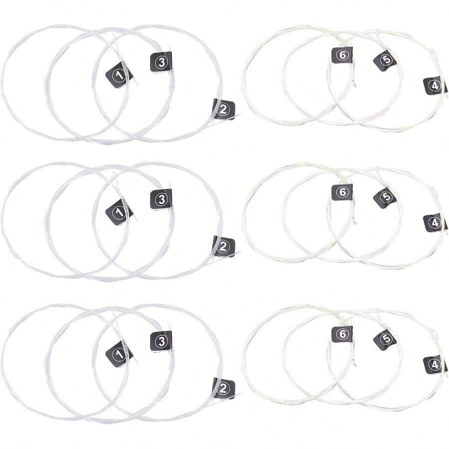 instrumento de cuerdaWalfront Juego de 3 Cuerdas de Nailon para ra Clásica Núcs de Nailon Herida Chapada en Plata para D-4th A-5th E-6th E-1st B-2nd G-3rd NX36 - NX36 - Ver 1