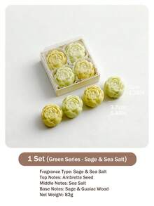四件套玫瑰香氛蜡烛礼盒，果香花香，天然大豆蜡，无烟，精致迷你装饰蜡烛，手工礼品，适合送给女性，是母亲节、婚礼回礼、伴娘邀请、生日、初领圣体及春季派对的理想之选 - 彩色 - 查看 12