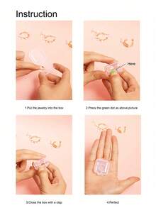 Transparent Jewelry Box, Mini Transparent Jewelry Storage Box Multi-Functional Portable Storage Box Jewelry Stand Jewelry Storage Box Jewelry Storage Bag Jewelry Accessories Suitable For Rings, Earrings, Necklaces, Bracelets Birthday Gifts Teacher Gifts Mother's Day Gifts Suitable For Women, Girls - White - View 5