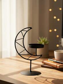 1pc Modern Dining Table Candle Holder, Holiday Decor, Wedding Party Home Decor, Candlelight Dinner Decoration, Star, Moon, Lantern Pattern, Birthday Graduation Gift, Eid Gift - Multicolor - View 20