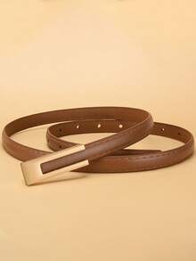 2pcs/1pc New Fashion Thin Belt Women's Belt Exquisite Pants Belt Bundle Belt Smooth Buckle With Jeans Waist Chain, Perfect Gift For Women