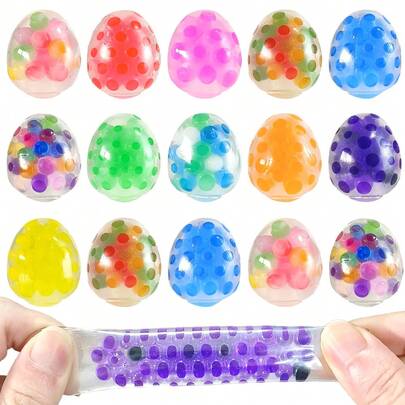 2/5/10/20/30/72pcs Easter Stress Relief Balls, Adult Squeeze Sensory Fidget Balls, Easter Egg Stress Balls, Easter Egg Hunt Filler, Party Favors, Finger Spinner Balls, Birthday Party Gifts, Gift Bag Fillers, Random Styles And Colors